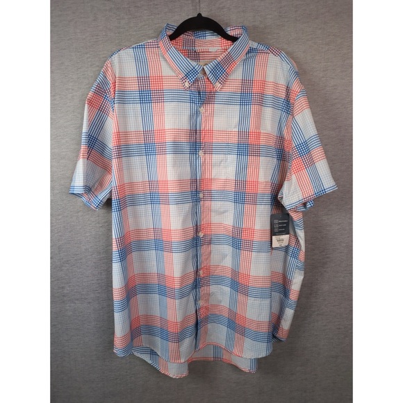 St. John's Bay Performance Classic Fit Short Sleeve Plaid Button-Down Shirt - Picture 4 of 11